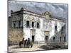House of Hernando Cortes in Mexico City, Built by Native Labor in the 1500-null-Mounted Giclee Print