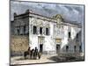 House of Hernando Cortes in Mexico City, Built by Native Labor in the 1500-null-Mounted Giclee Print