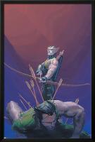 House Of M No.1 Cover: Hawkeye and Wolverine-Esad Ribic-Lamina Framed Poster