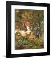 House of Pere Lacroix at Auvers-Paul Cézanne-Framed Art Print