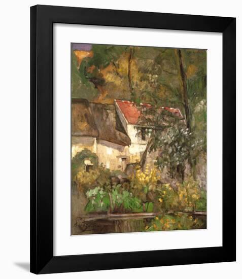 House of Pere Lacroix at Auvers-Paul Cézanne-Framed Art Print