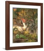 House of Pere Lacroix at Auvers-Paul Cézanne-Framed Art Print