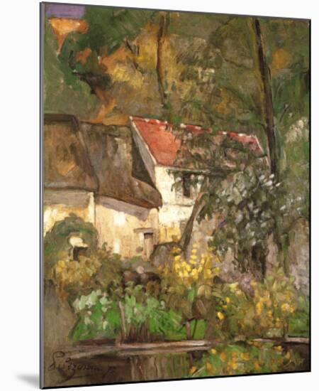 House of Pere Lacroix at Auvers-Paul Cézanne-Mounted Art Print