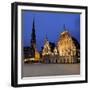 House of the Blackheads at Night, Ratslaukums (Town Hall Square), Riga, Latvia, Baltic States-Gary Cook-Framed Photographic Print