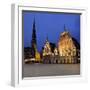 House of the Blackheads at Night, Ratslaukums (Town Hall Square), Riga, Latvia, Baltic States-Gary Cook-Framed Photographic Print