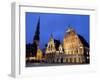 House of the Blackheads at Night, Town Hall Square, Ratslaukums, Riga, Latvia, Baltic States-Gary Cook-Framed Photographic Print