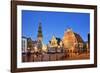 House of the Brotherhood of the Blackheads dating back to 1334, a Unesco World Heritage Site. Riga,-Mauricio Abreu-Framed Photographic Print