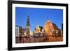 House of the Brotherhood of the Blackheads dating back to 1334, a Unesco World Heritage Site. Riga,-Mauricio Abreu-Framed Photographic Print