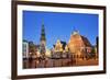 House of the Brotherhood of the Blackheads dating back to 1334, a Unesco World Heritage Site. Riga,-Mauricio Abreu-Framed Photographic Print