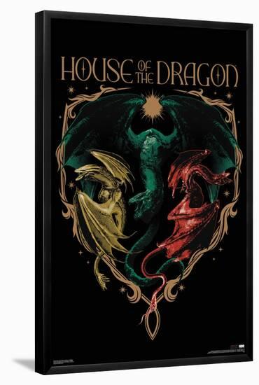 House of the Dragon: Season 2 - Dragons-Trends International-Framed Poster