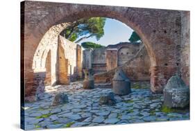 House of the Millstones, Ostia Antica archaeological site, Ostia, Rome province, Latium (Lazio)-Nico Tondini-Stretched Canvas