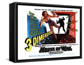 House of Wax, UK Movie Poster, 1953-null-Framed Stretched Canvas