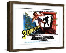 House of Wax, UK Movie Poster, 1953-null-Framed Art Print