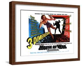 House of Wax, UK Movie Poster, 1953-null-Framed Art Print