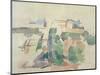 House on a Hill Close to Aix En Provence-Paul Cézanne-Mounted Giclee Print