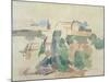 House on a Hill Close to Aix En Provence-Paul Cézanne-Mounted Giclee Print