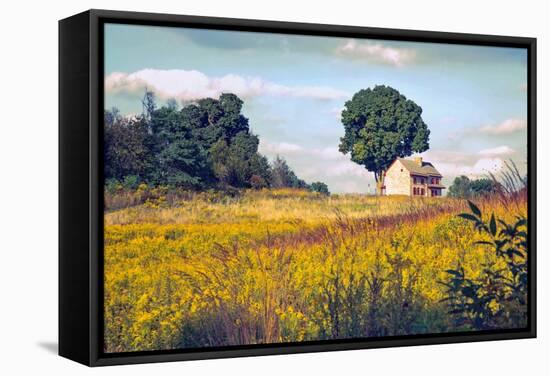 House on a Hill-John Rivera-Framed Stretched Canvas