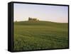 House on Grassy Hill-Dennis Degnan-Framed Stretched Canvas