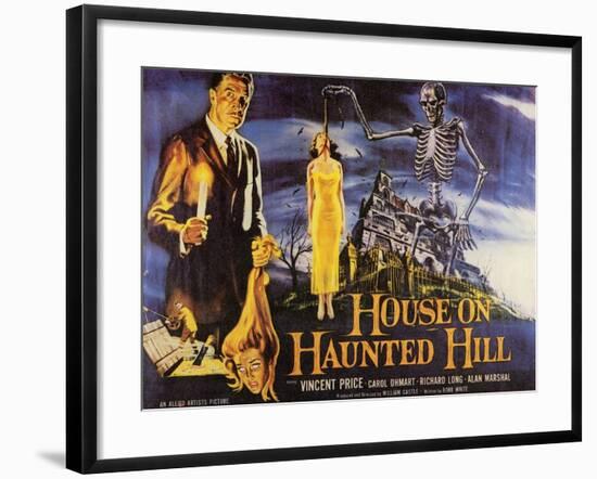 House On Haunted Hill, 1958-null-Framed Art Print