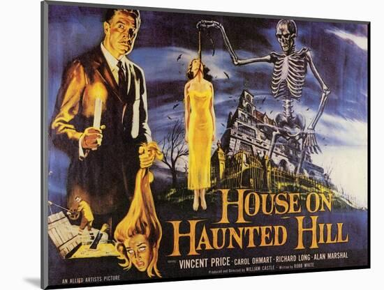 House On Haunted Hill, 1958-null-Mounted Art Print