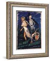 House On Haunted Hill, French Movie Poster, 1958-null-Framed Art Print