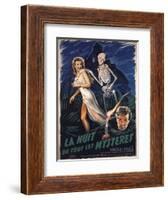 House On Haunted Hill, French Movie Poster, 1958-null-Framed Art Print