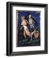 House On Haunted Hill, French Movie Poster, 1958-null-Framed Art Print