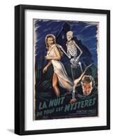 House On Haunted Hill, French Movie Poster, 1958-null-Framed Art Print