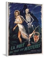 House On Haunted Hill, French Movie Poster, 1958-null-Framed Art Print