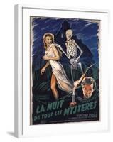 House On Haunted Hill, French Movie Poster, 1958-null-Framed Art Print