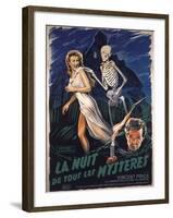 House On Haunted Hill, French Movie Poster, 1958-null-Framed Art Print