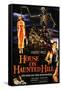 House On Haunted Hill, German Movie Poster, 1958-null-Framed Stretched Canvas