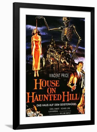 House On Haunted Hill, German Movie Poster, 1958-null-Framed Art Print