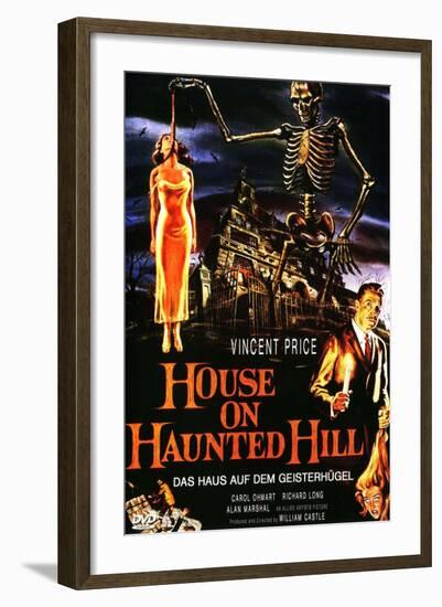 House On Haunted Hill, German Movie Poster, 1958-null-Framed Art Print