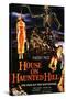 House On Haunted Hill, German Movie Poster, 1958-null-Stretched Canvas