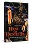 House On Haunted Hill, German Movie Poster, 1958-null-Stretched Canvas