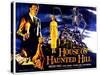 House On Haunted Hill, UK Movie Poster, 1958-null-Stretched Canvas