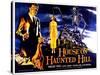 House On Haunted Hill, UK Movie Poster, 1958-null-Stretched Canvas