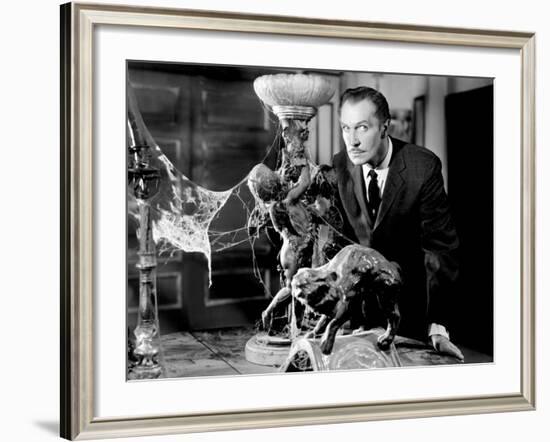 House on Haunted Hill, Vincent Price, 1959-null-Framed Photo