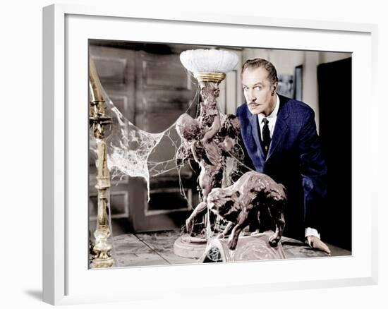 House on Haunted Hill, Vincent Price, 1959-null-Framed Photo