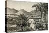 House on Road to Moka, Ile-De-France, Mauritius, Engraving by Jacques Gerard Milbert-null-Stretched Canvas