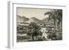 House on Road to Moka, Ile-De-France, Mauritius, Engraving by Jacques Gerard Milbert-null-Framed Giclee Print