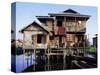 House on Stilts of Shan Family, Inle Lake, Shan States, Myanmar (Burma)-Upperhall-Stretched Canvas