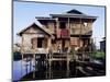 House on Stilts of Shan Family, Inle Lake, Shan States, Myanmar (Burma)-Upperhall-Mounted Photographic Print