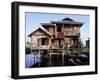 House on Stilts of Shan Family, Inle Lake, Shan States, Myanmar (Burma)-Upperhall-Framed Photographic Print