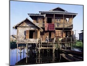 House on Stilts of Shan Family, Inle Lake, Shan States, Myanmar (Burma)-Upperhall-Mounted Photographic Print