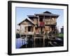 House on Stilts of Shan Family, Inle Lake, Shan States, Myanmar (Burma)-Upperhall-Framed Photographic Print