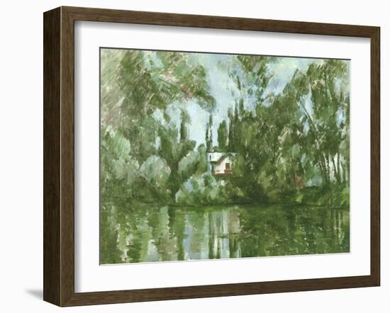 House on the Banks of the Marne, 1889-90-Paul Cézanne-Framed Giclee Print