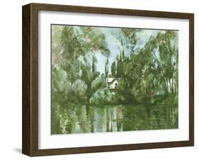 House on the Banks of the Marne, 1889-90-Paul Cézanne-Framed Giclee Print