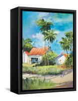 House on the Beach-Jane Slivka-Framed Stretched Canvas